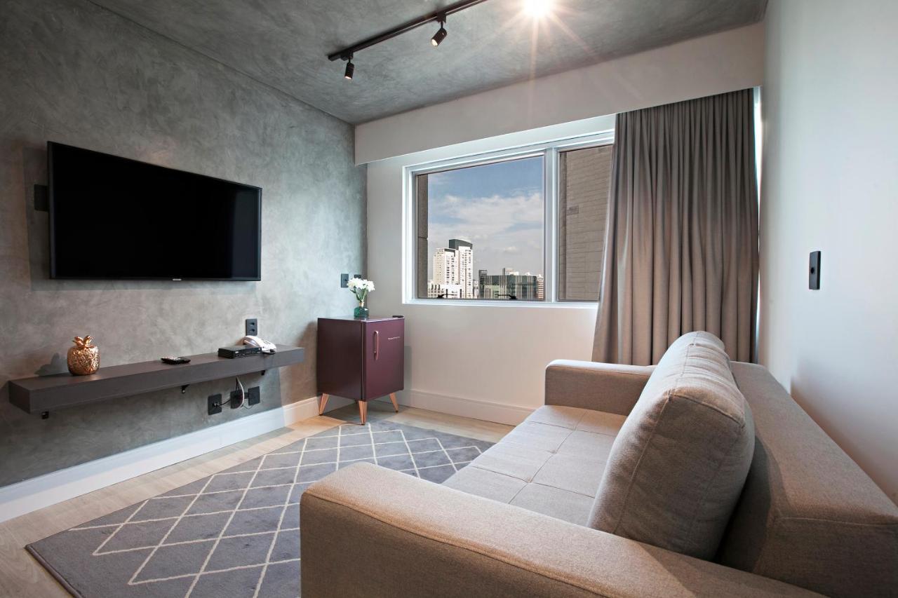 You Stay At Vila Olimpia - Itc São Paulo Kültér fotó A living room in a typical apartment
